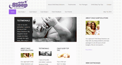 Desktop Screenshot of childsleepsolutions.co.uk